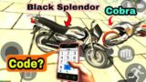 Indian Bikes Driving 3D Black Splendor Or Cobra Bike Update |Cheat Code? shiva gaming