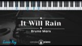 It Will Rain – Bruno Mars (KARAOKE PIANO – LOWER KEY)