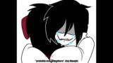 Jeff the killer’s weakness (made by dark grola (@terrybuggsthevyonder1427‘s oc troublemaker)