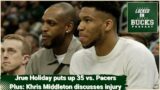 Jrue Holiday drops 35 in Milwaukee Bucks comeback win over Pacers and Khris Middleton talks!