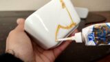 Kintsugi the Japanese art of putting broken pottery pieces back together with gold #diy