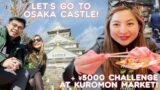 LET'S GO TO OSAKA CASTLE + 5000 YEN CHALLENGE AT KUROMON MARKET  | JOYCE YABUT