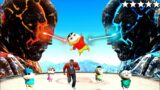 Lava Monster And Ice God Destroy Shinchan And His Friends In GTA 5 | ArbaazTheGamer