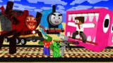 Monster School : TRAIN SCHOOL  VS THOMAS (MONSTER TO THE RESCUE) | Part 2 – Minecraft Animation