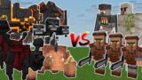 NETHER BOSSES vs VILLAGER MOBS TEAM (Minecraft Mob Battle)