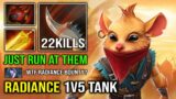 NEW OP TANK GOD 1v5 Just Run At Them For Easy MMR with Radiance Heart Bounty Hunter Dota 2