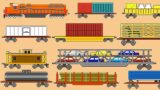 [NEW]The Freight Train Cars, Trains, Railway Vehicles!  For The Kids | Picture Show [Pixel City]