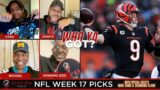 NFL Week 17 Game Predictions – Episode 19 of Who Ya Got by the Pick'em Pros