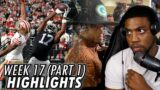 NFL Week 17 (PART ONE) REACTIONS | 49ers Raiders, Browns Commanders, Steelers Ravens *Full Stream*