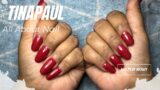 Nail Extensions After Long Time/ Mail Extensions At Home/ Sweet Red Nails/ How I Do My Nails @Home
