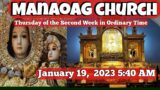 Our Lady Of Manaoag Live Mass Today – 5:40 AM January 19, 2023