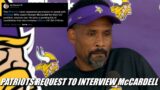 Patriots Request to Interview Vikings WR Coach Keenan McCardell for OC Position