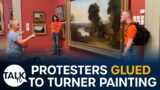 Protesters glue themselves to Turner painting