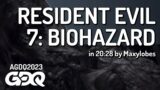 Resident Evil 7: Biohazard by Maxylobes in 20:28 – Awesome Games Done Quick 2023