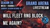 Round 1 lost to fleet RNG, hoping this time I get better luck – 3v3 Grand Arena Live – SWGoH