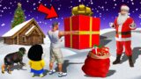 SHINCHAN AND FRANKLIN CELEBRATED CHRISTMAS WITH SANTA CLAUS AND GOT GIFTS IN GTA 5