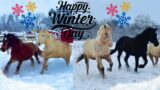 SNOW DAY WITH ALL MY HORSES!