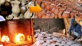 TERRACOTTA BAKING PROCESS | ANCIENT METHOD OF POTS BAKING | ART POTTERY