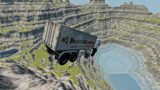 Truck Vs Leap of Death | Beamng.Drive | Car Crashes | BeamNg Scout
