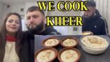 We have fun cooking Kheer (rice pudding) came out delicious