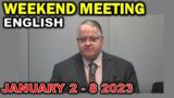Weekend Meeting January 2-8 2023