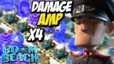 X4 Damage Amps VS Hammerman in Boom Beach
