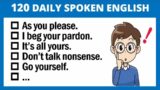 120 Common English Sentences Used in Daily Life | Spoken English Practice