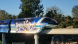 1/26/23 455amtrak captures the Disneyland Monorail ft. new 100th Anniversary wrap Blue