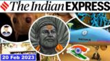 20 February 2023 Indian Express Newspaper Analysis | Daily Current Affairs | The Hindu Analysis