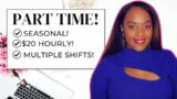 $20 HOURLY & PART TIME! MULTIPLE SHIFT OPTIONS! NEW WORK FROM HOME JOB