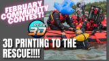 3D PRINTING TO THE RESCUE!  – MONTHLY COMMUNITY CHALLENGE #livestream #3dprinting #3d