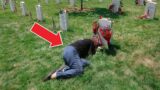 A childless man meets an unfamiliar lady at his wife's grave, is shocked to hear her call her Mommy