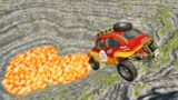 Amazing Cars Jumping And Crashing in Leap of Death with Lava – BeamNG Drive