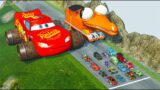 Big & Small Lightning McQueen Boy, Orange Rainbow Friend, Pixar Car vs DOWN OF DEATH – Max