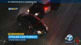 Chase: Driver crashes through fences as PIT maneuvers end wild LA pursuit