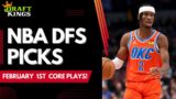 DraftKings NBA DFS PICKS | 2/1/23 | NBA DFS Picks + Core Plays