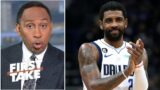 FIRST TAKE | Stephen A. reacts to Kyrie Irving brings spark to lift Mavericks to road win over Kings