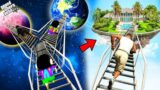 GTA 5 : Franklin Shinchan & Pinchan Found Secret Ladders To Heaven & Space In GTA 5 !