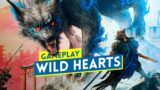 Gameplay WILD HEARTS: Un MONSTER HUNTER con toques de MINECRAFT