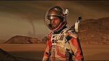 He was stranded on the planet of Mars after his crew leaves him behind, movie  name- The Martian