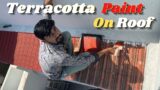 How to Apply Terracotta Paint on Roof | terrace Painting | Chat Par Kosna Paint Karna Chahiye