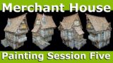 How to paint timbers, doors, terracotta, stained glass on Tabletop World Merchant House session 5