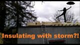Insulating tiny house in a storm?! DIY Building against all odds container home (20)