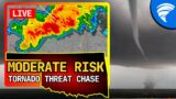 LIVE OKLAHOMA TORNADO and Wind Bag Chase Derecho!