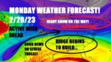 Monday weather forecast! 2/20/23 Major Winter storm coming. Ridge builds! Severe threat drops some.