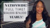NATIONWIDE! GET PAID $54,000-$74,000 YEARLY! FULL TIME WORK FROM HOME JOB!