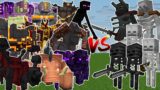 NETHER & END BOSSES vs SKELETON MOBS TEAM (Minecraft Mob Battle)