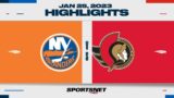 NHL Highlights | Islanders vs. Senators – January 25, 2023