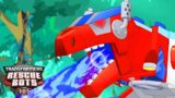 Optimus Prime Super Dino Mode! | Transformers: Rescue Bots | Kids Cartoon | Transformers TV