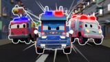 POLICE TRUCK joins the RESCUE SQUAD! | | Emergency Vehicles for Kids